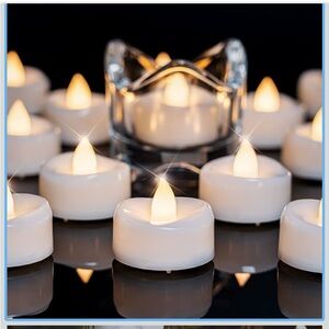 LED Flameless Tea Light Candles - White 12-pack